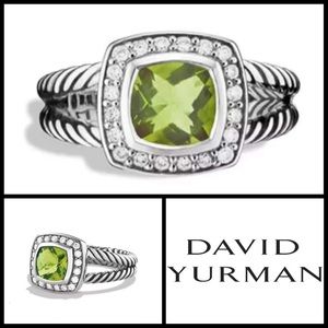 🍀DAVID YURMAN PERIDOT & DIAMOND ALBION RING🍀